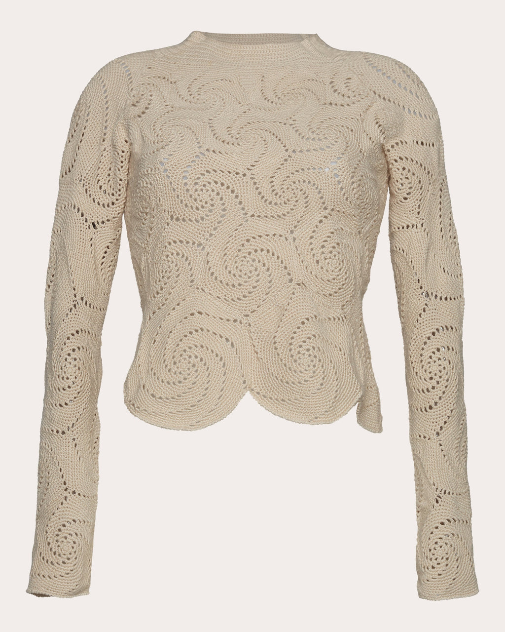 Dahlia Cropped Crochet-Knit Top