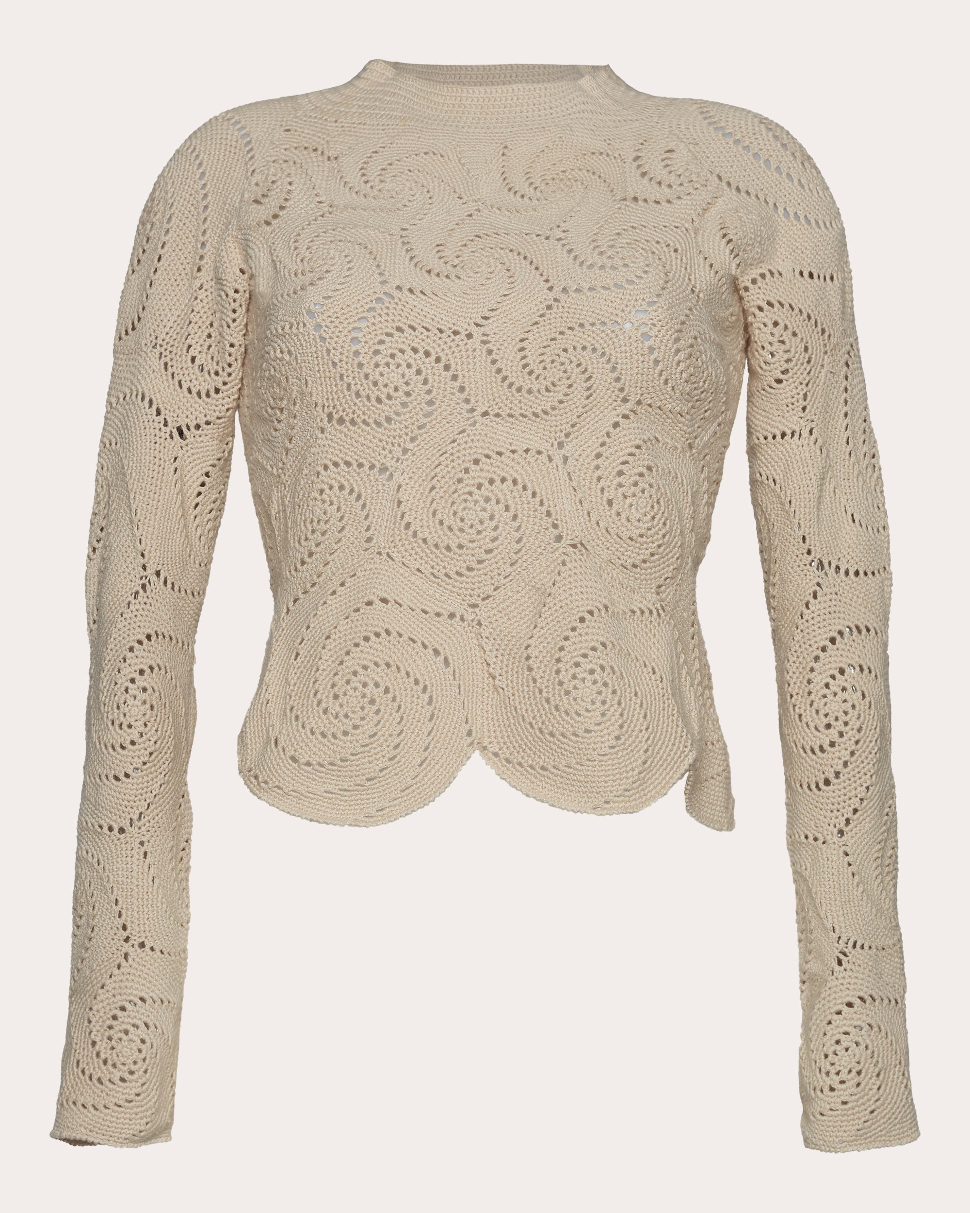 Dahlia Cropped Crochet-Knit Top