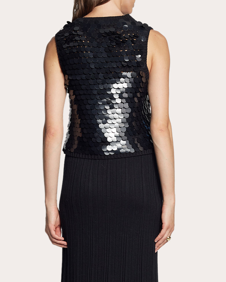 Cora Sequin-Embellished Cotton Tank