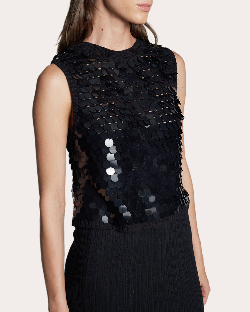 Cora Sequin-Embellished Cotton Tank