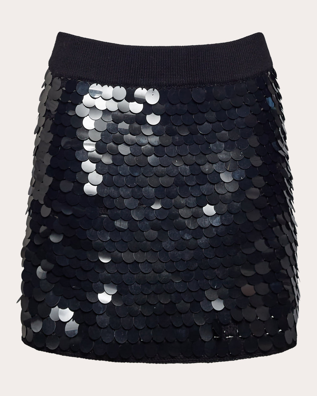 Mya Sequin-Embellished Cotton Mini Skirt