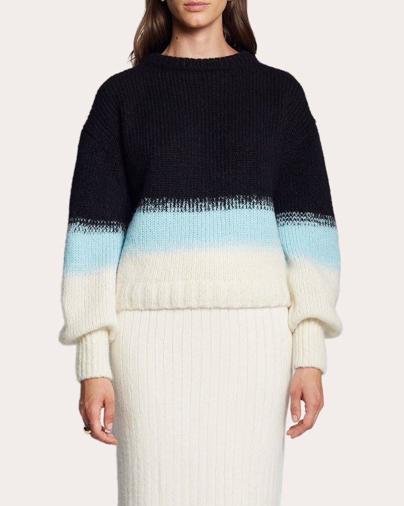 Sonia Ombré-Knit Alpaca-Blend Sweater