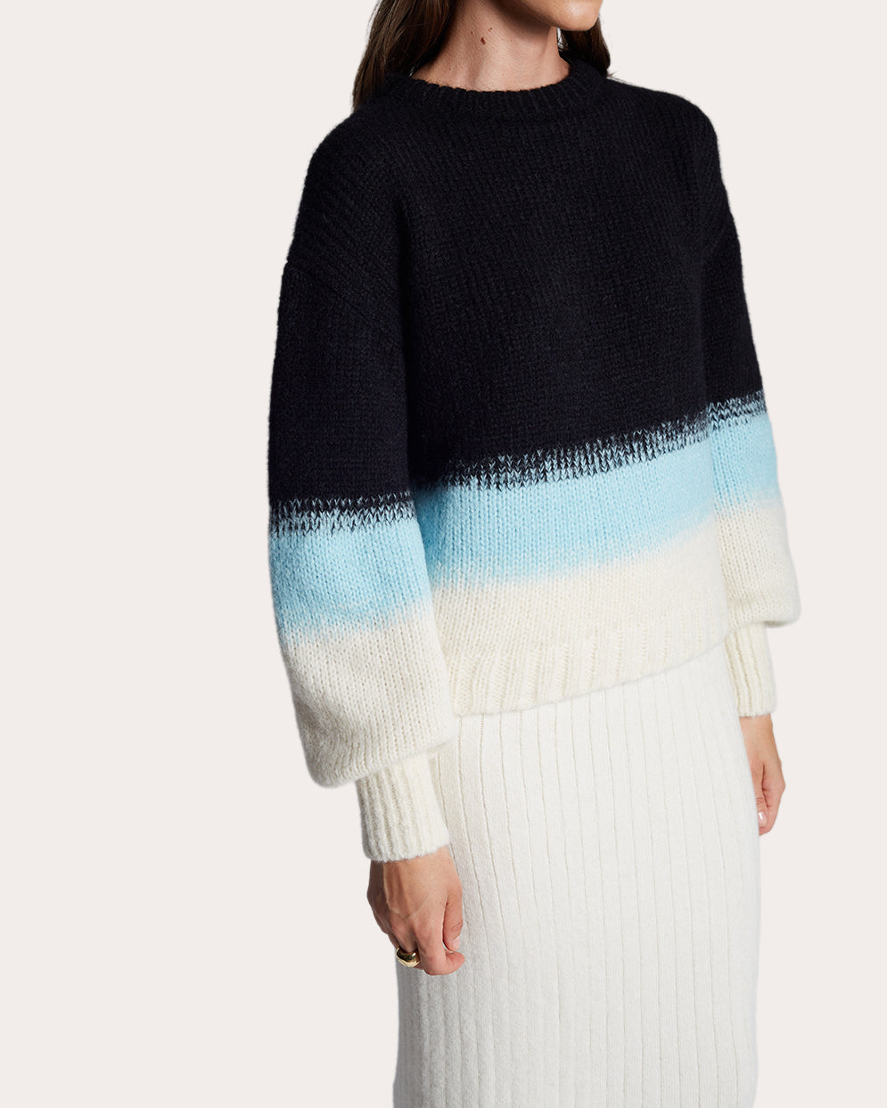 Sonia Ombré-Knit Alpaca-Blend Sweater