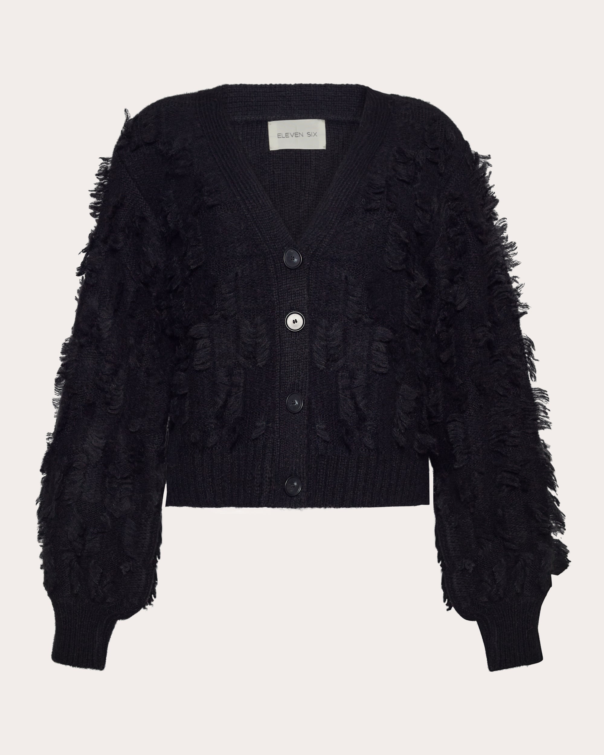 Luella Cropped Fringed Alpaca-Blend Cardigan