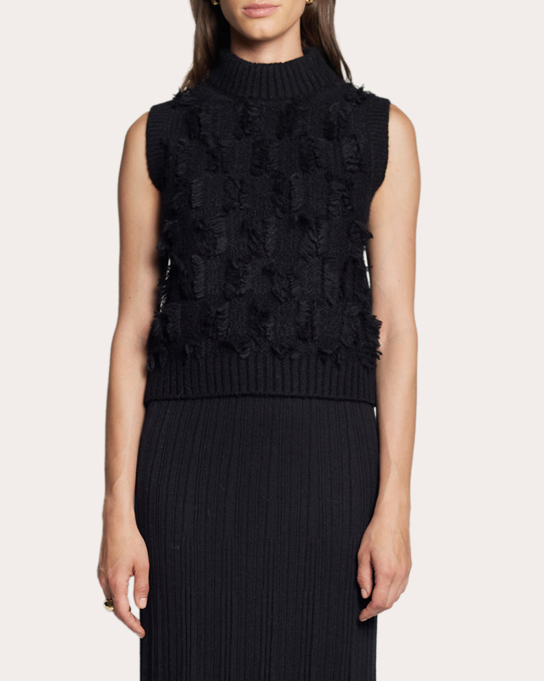 Stella Fringed Alpaca-Blend Knit Top
