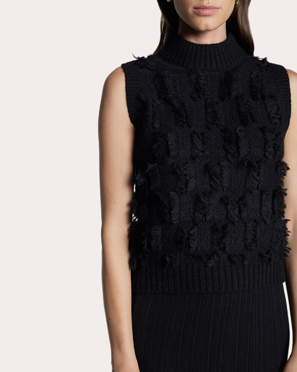Stella Fringed Alpaca-Blend Knit Top