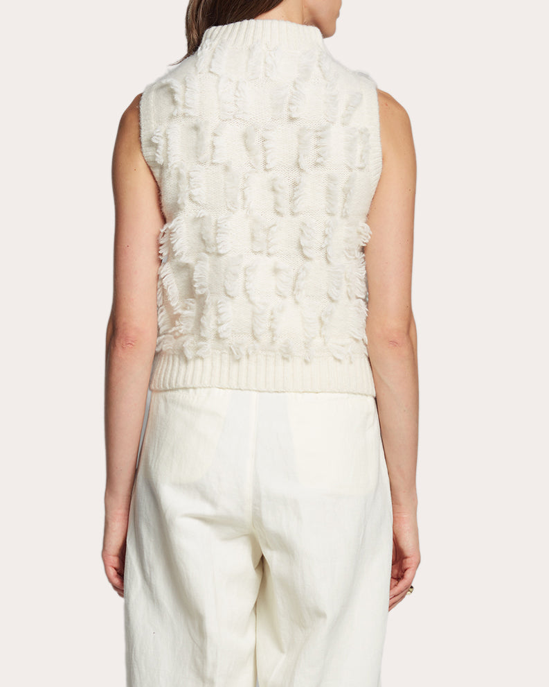 Stella Fringed Alpaca-Blend Knit Top