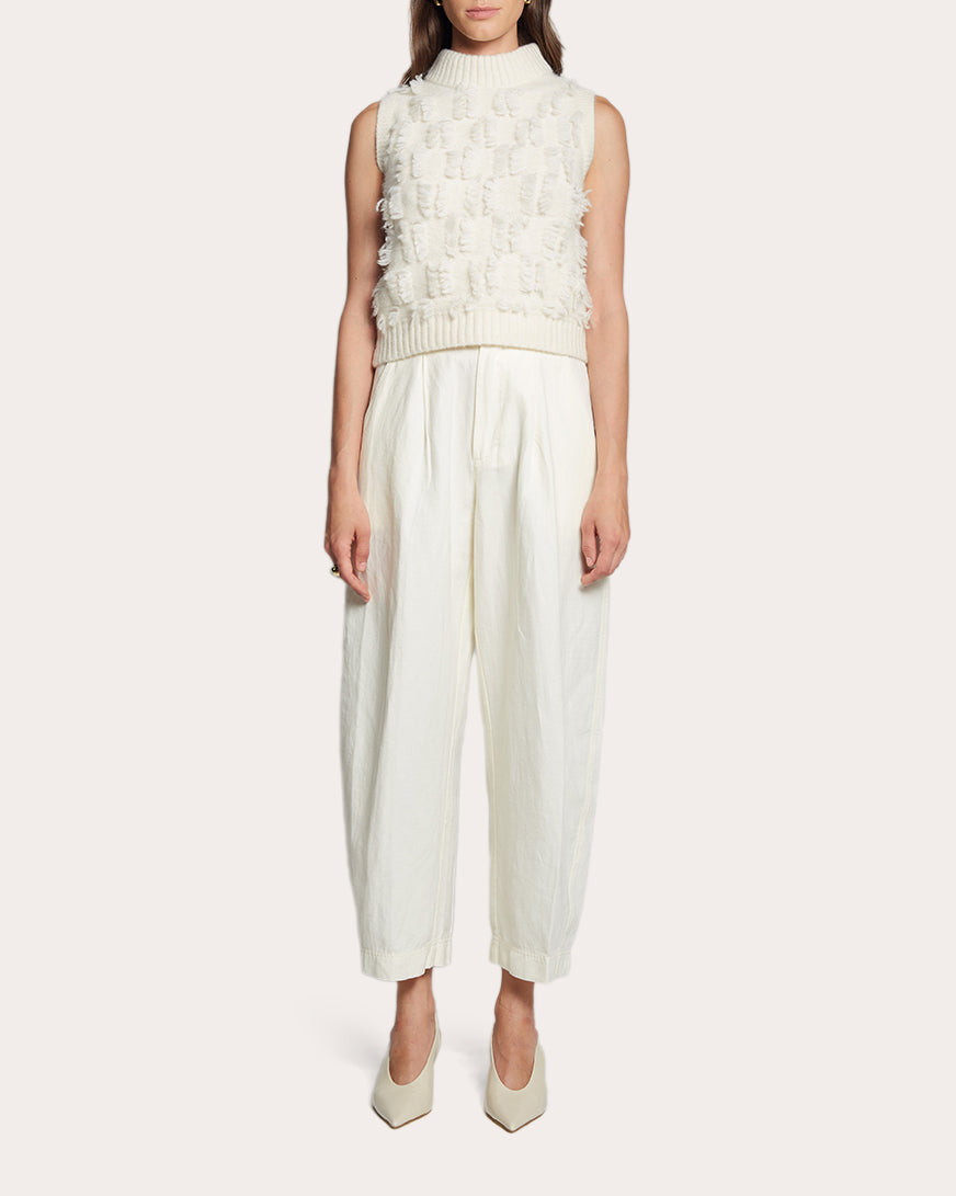 Stella Fringed Alpaca-Blend Knit Top