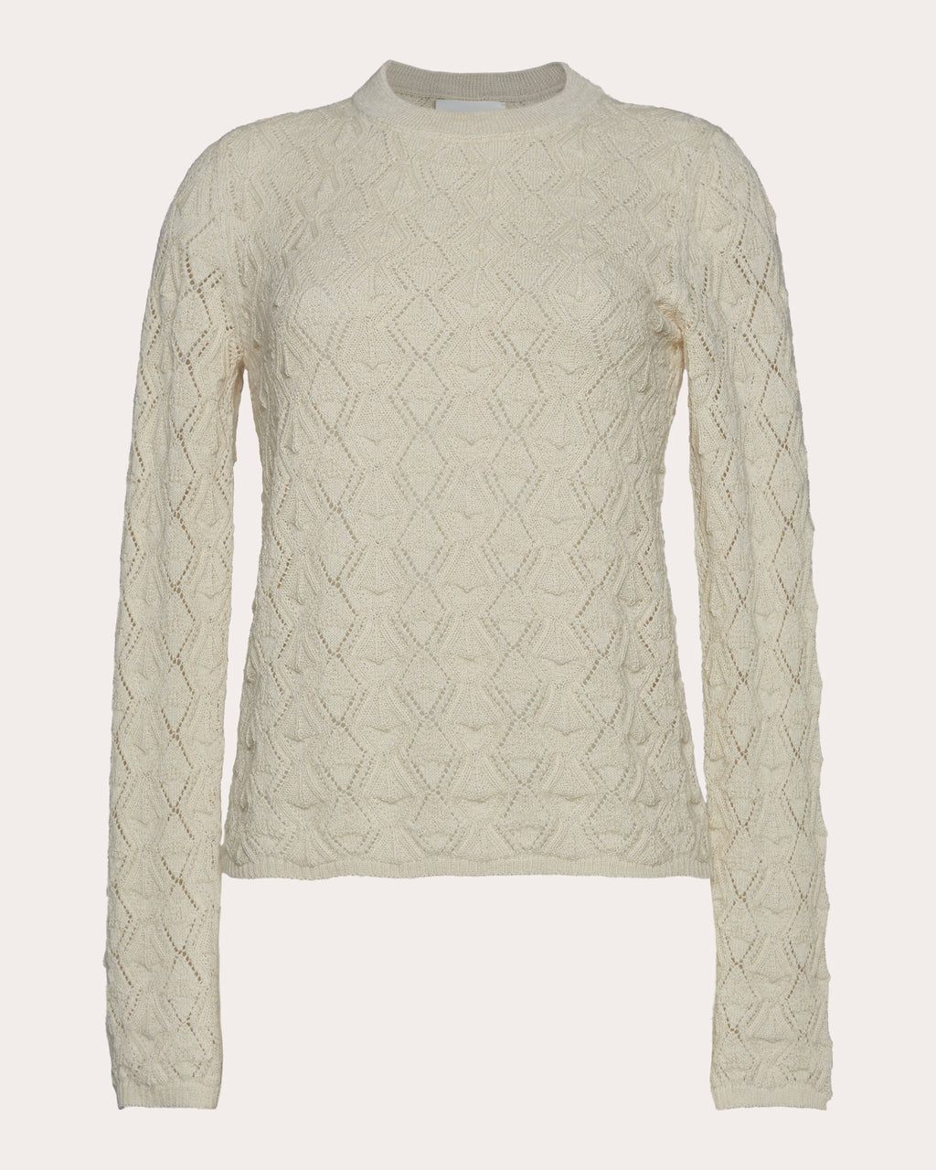 Theresa Lace-Stitch Alpaca-Knit Sweater