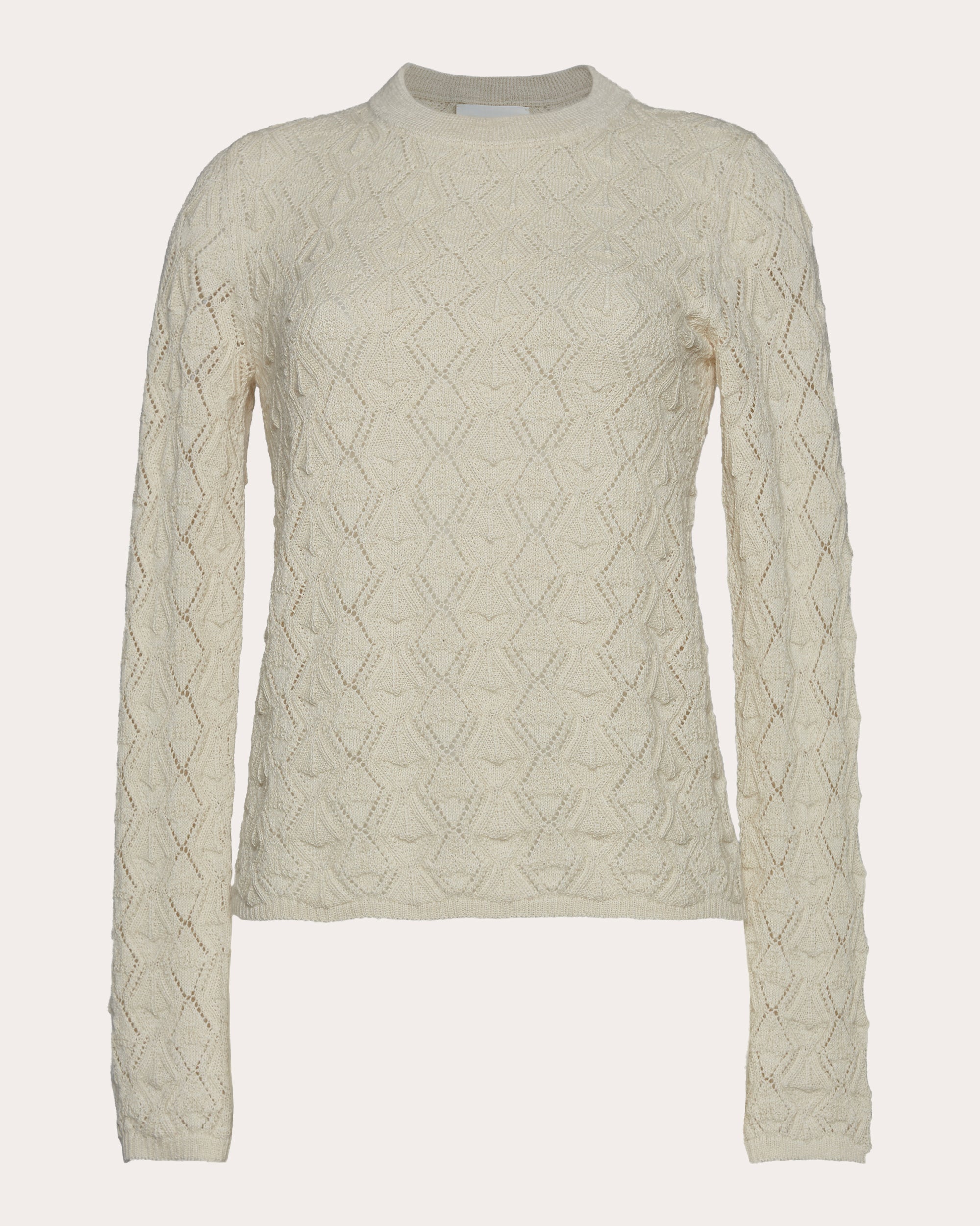 Theresa Lace-Stitch Alpaca-Knit Sweater