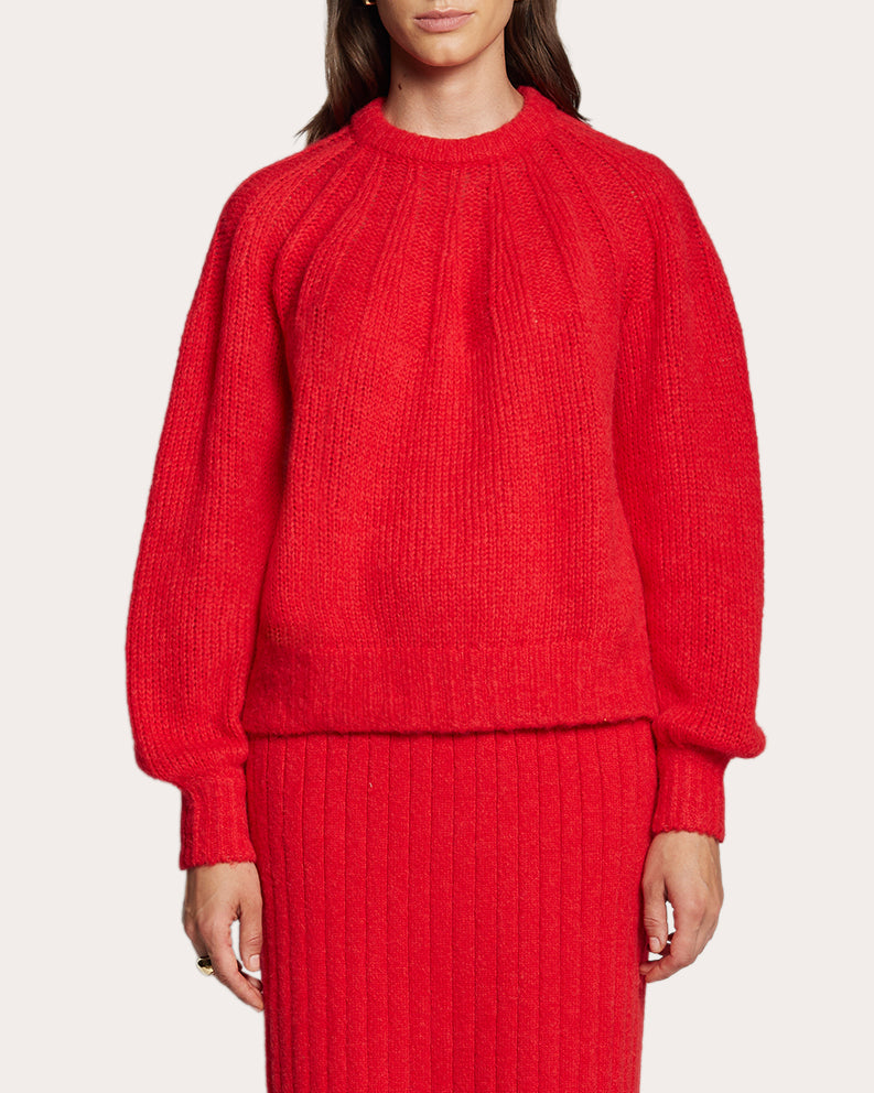 Mila Ribbed Alpaca-Blend Sweater