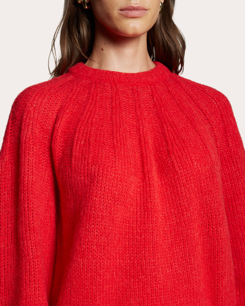 Mila Ribbed Alpaca-Blend Sweater