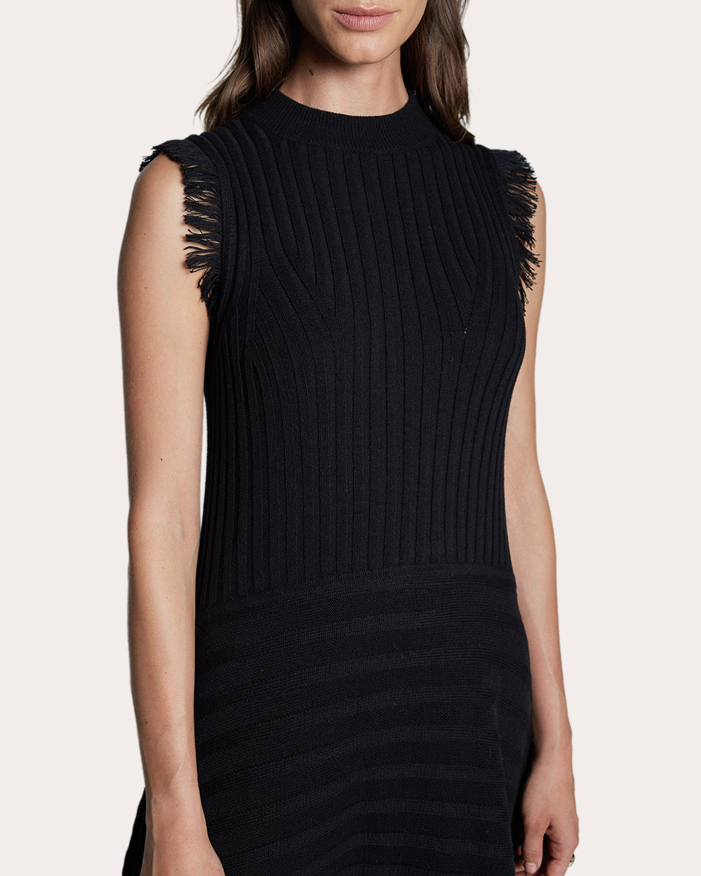 Hanna Asymmetric Fringed Alpaca-Blend Maxi Dress
