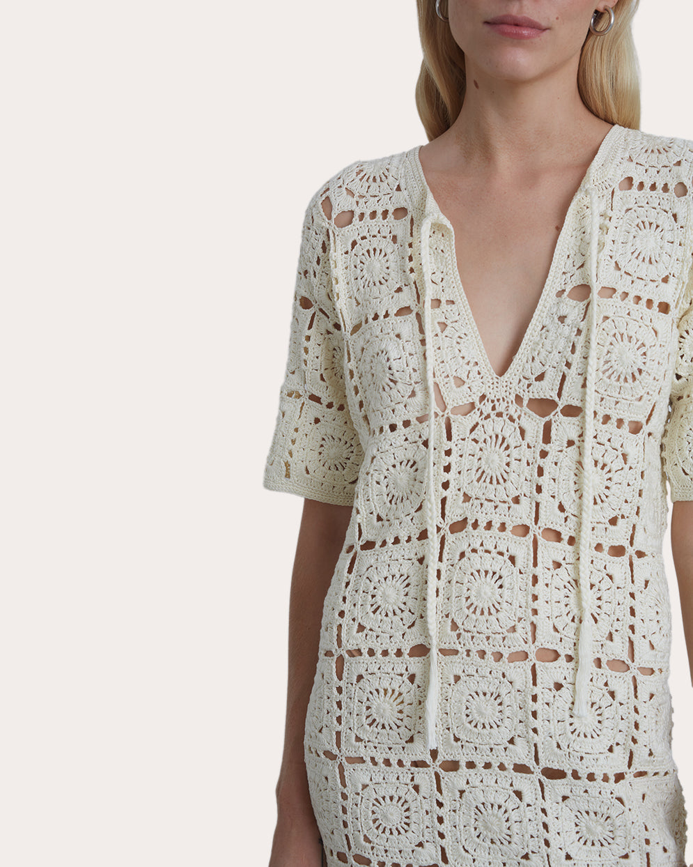 Elana Crocheted Tunic Dress