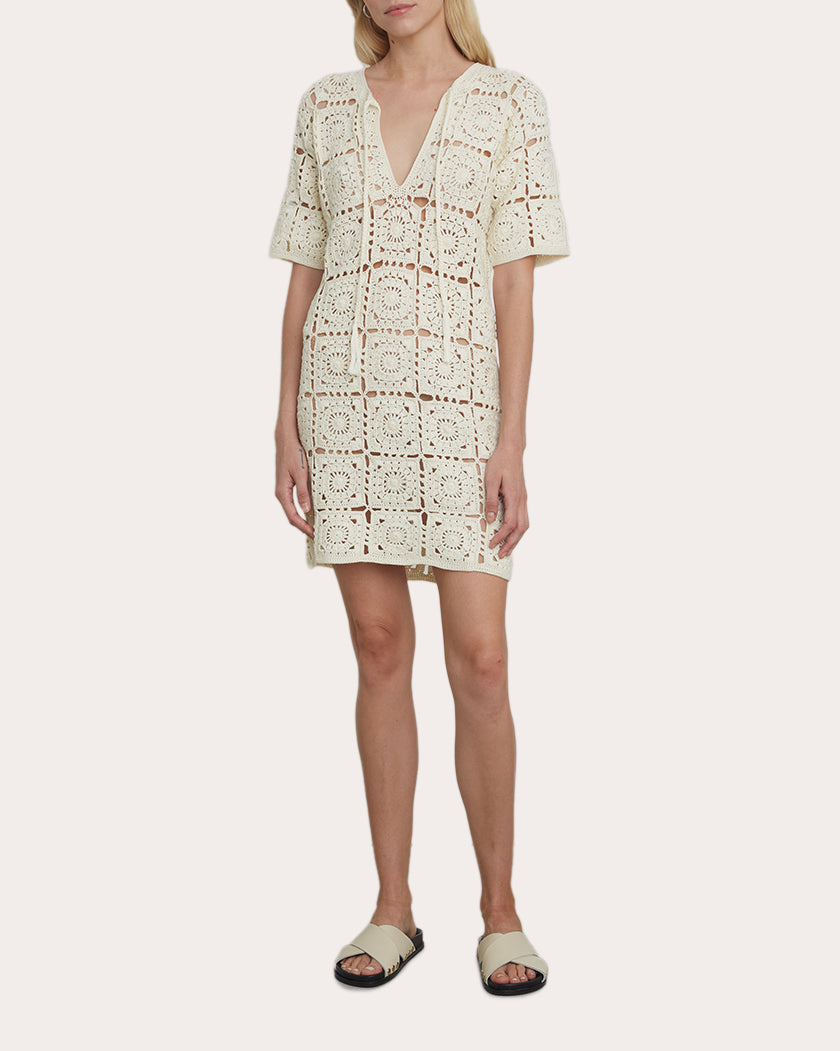 Elana Crocheted Tunic Dress