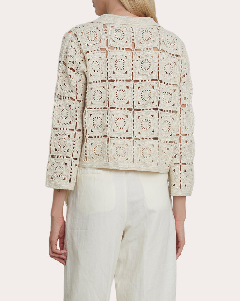 Tasha Crocheted Crop Jacket