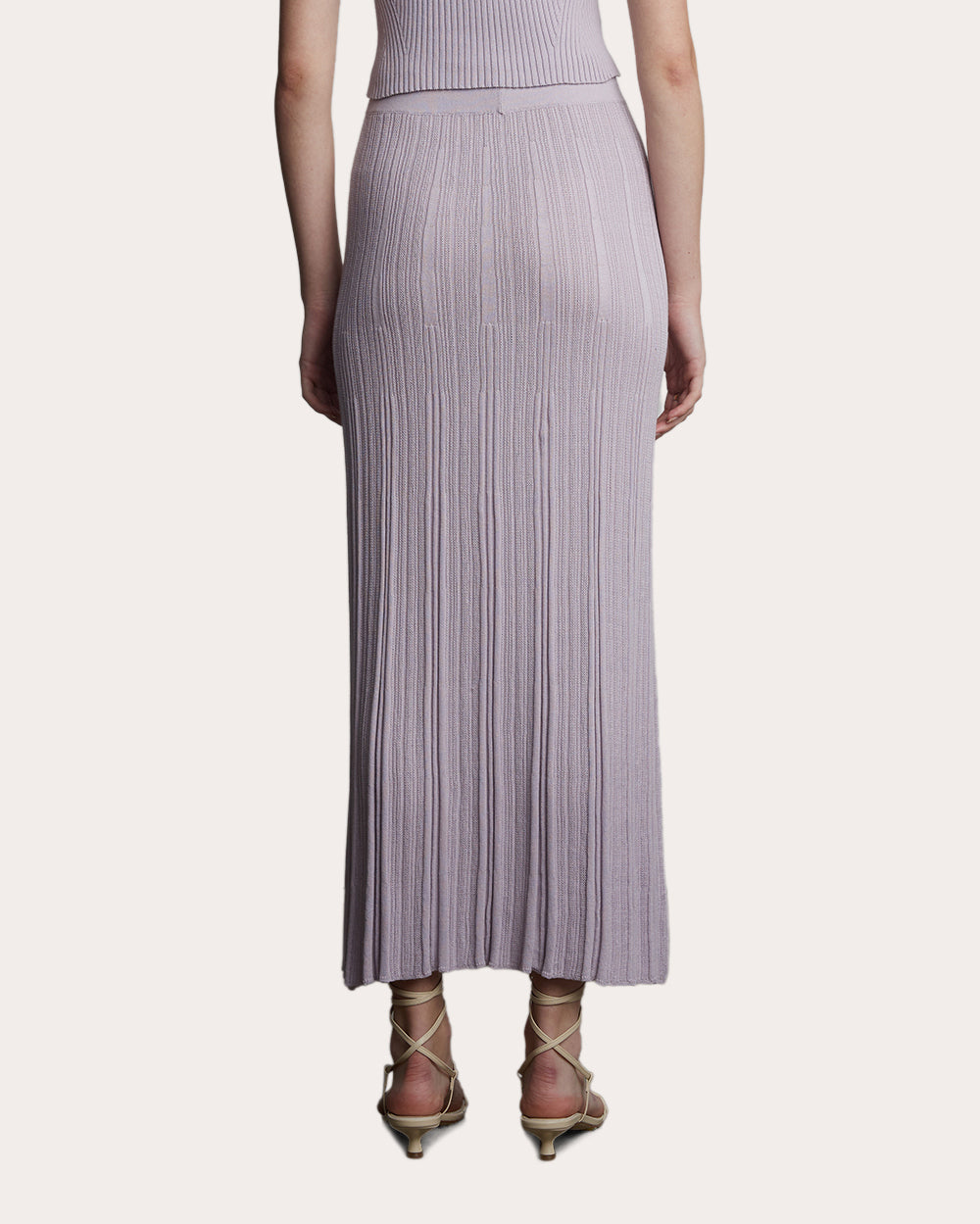 Sally Ribbed Cotton-Blend Midi Skirt