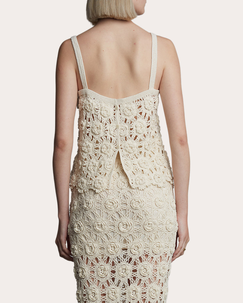 Mila Floral Cotton Crochet Knit Top