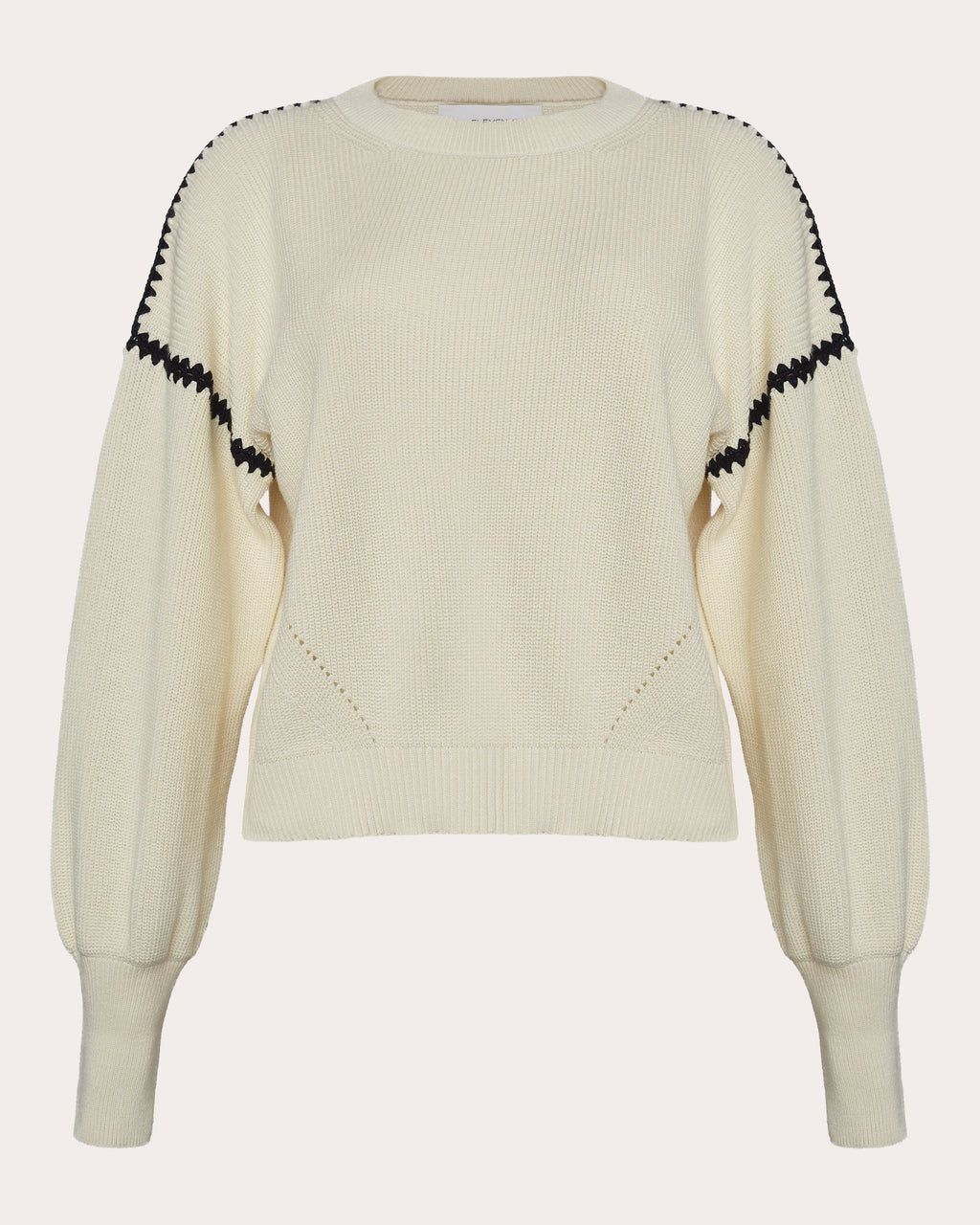 Layla Crochet-Trimmed Ribbed Cotton Sweater