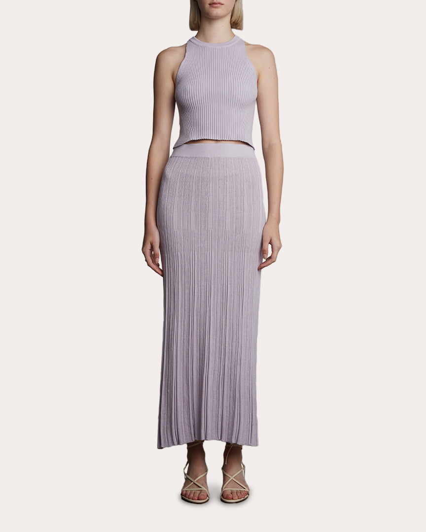 Tia Cropped Ribbed Cotton Top
