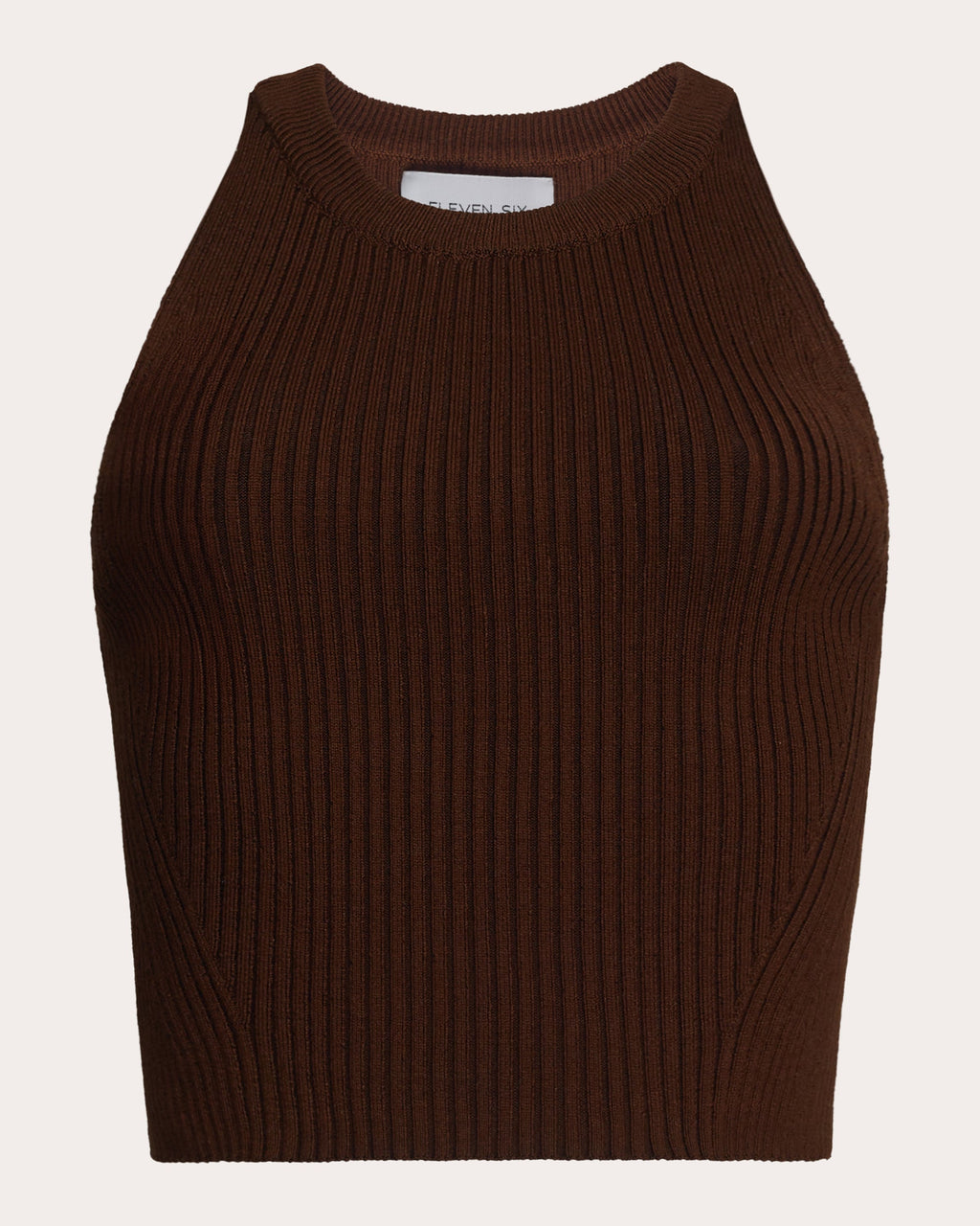 Tia Cropped Ribbed Cotton Top