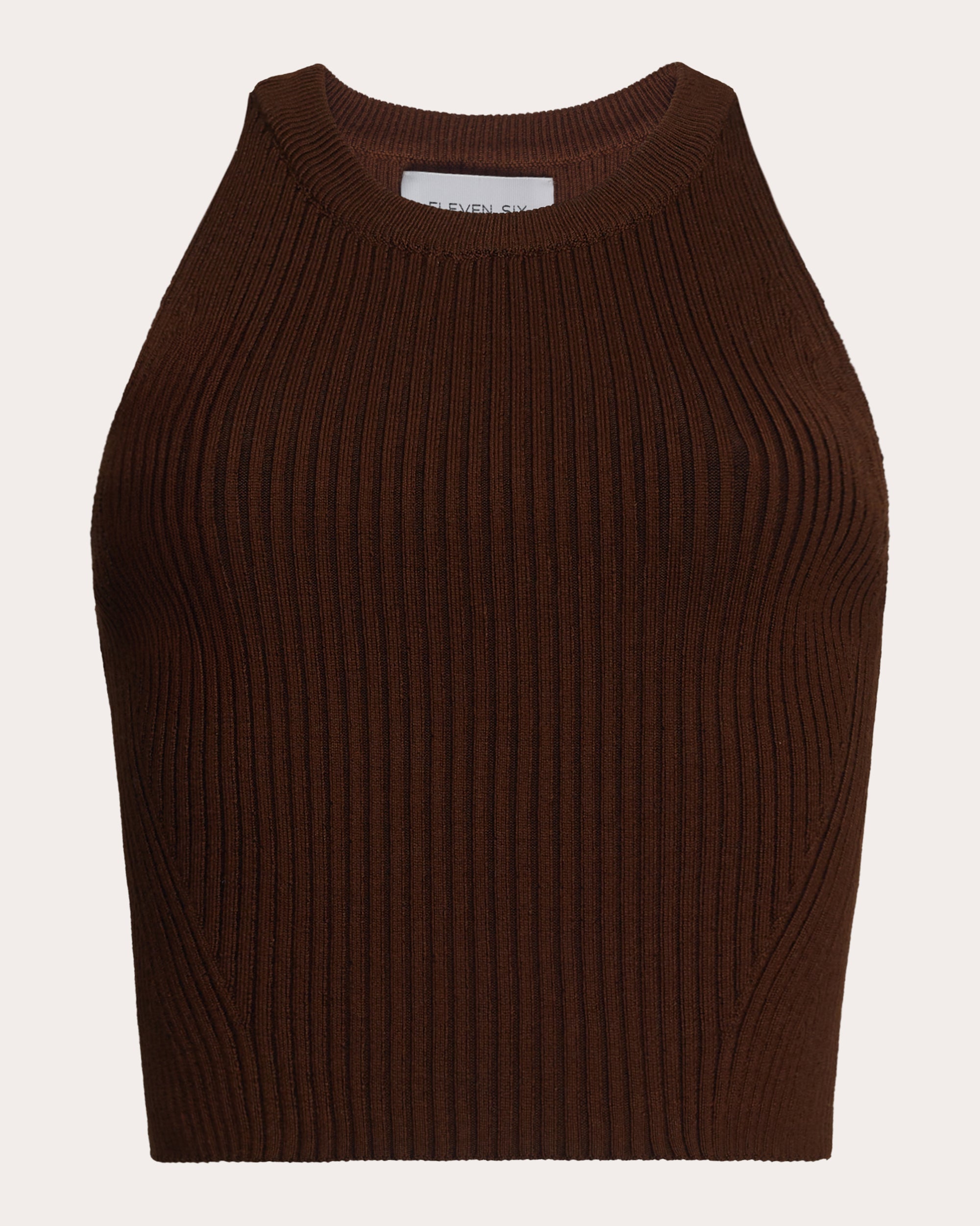 Tia Cropped Ribbed Cotton Top