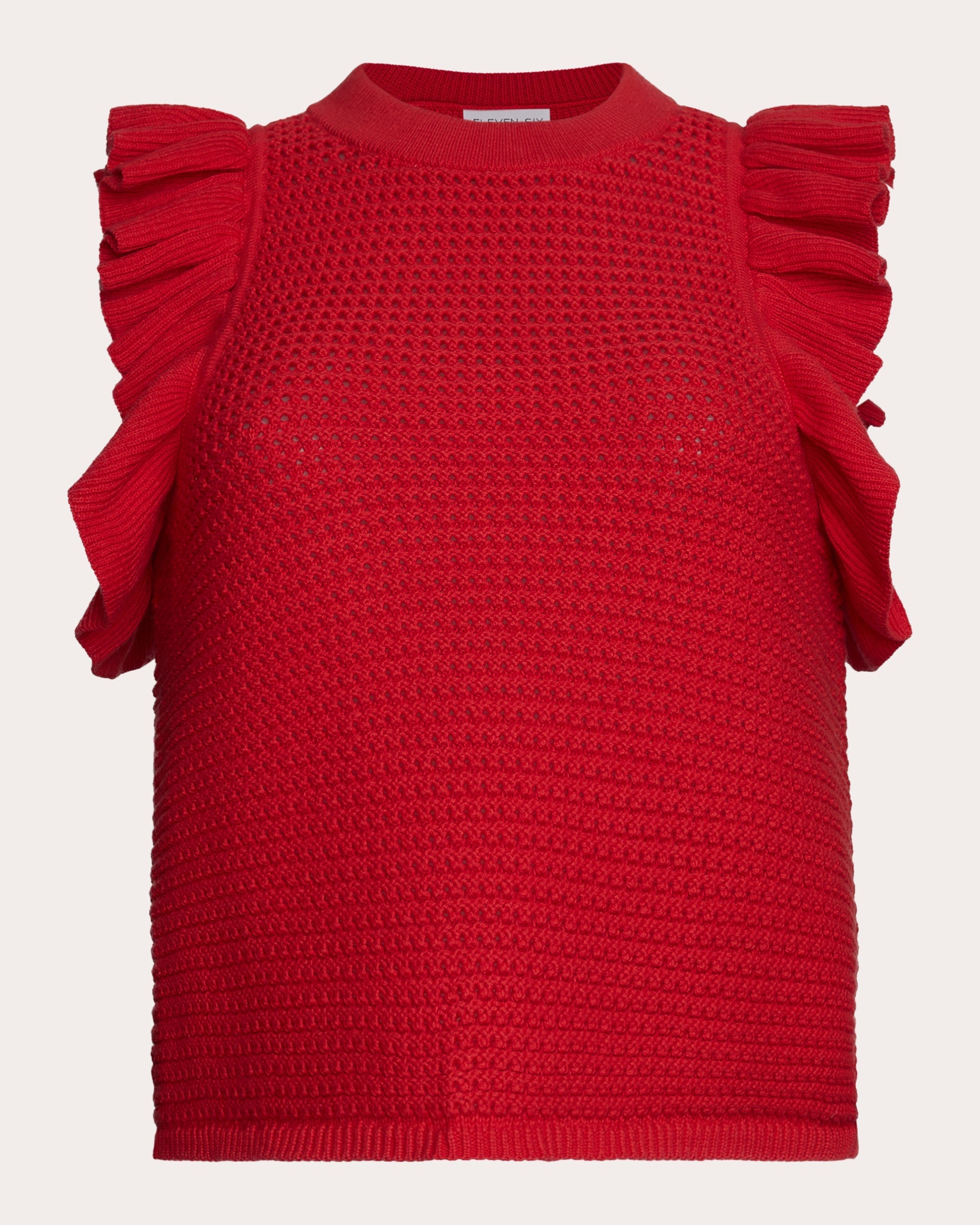 Viola Cropped Ruffle-Trimmed Cotton Top