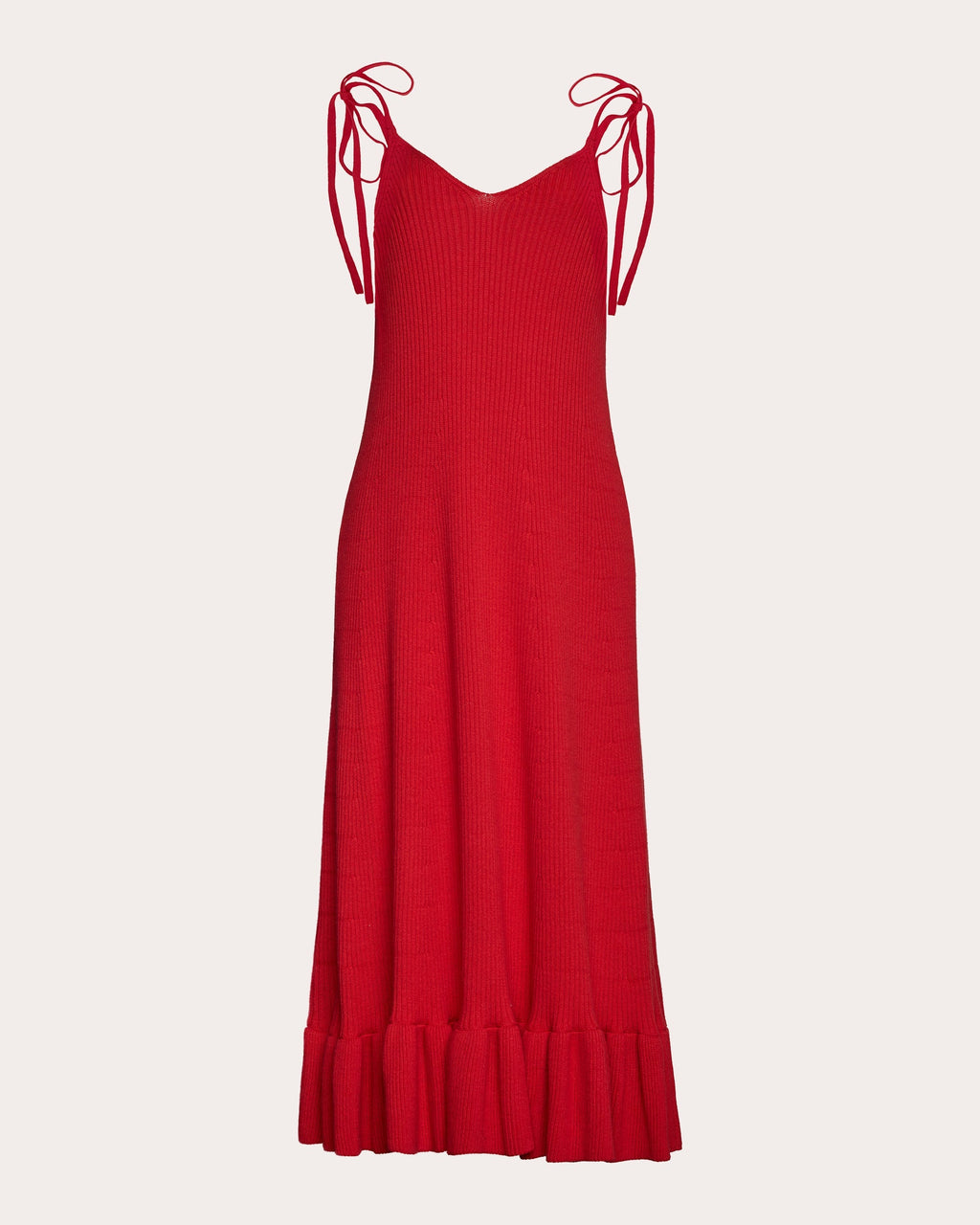 Ceclia Tiered Ribbed Cotton Midi Dress