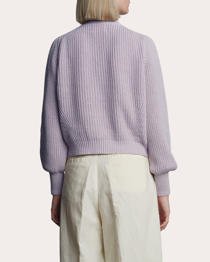 Isla Cropped Ribbed Cotton Cardigan