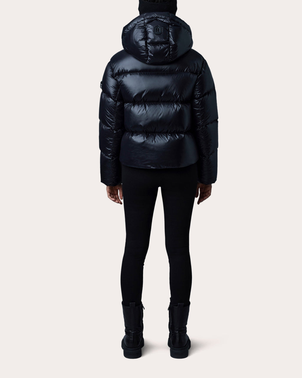 Evie Lustrous Light Hooded Down Jacket