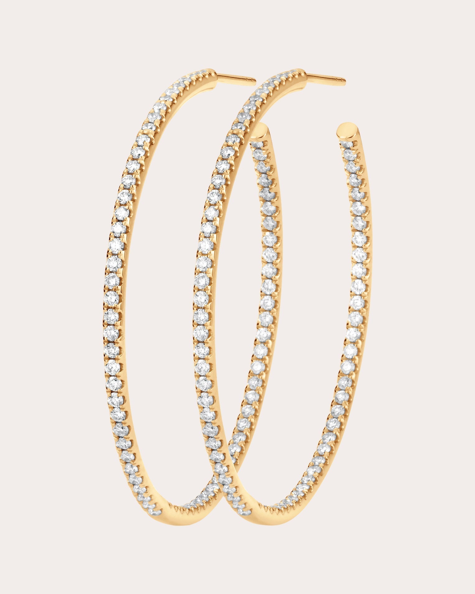 Veena Inside-Out Diamond Hoop Earrings