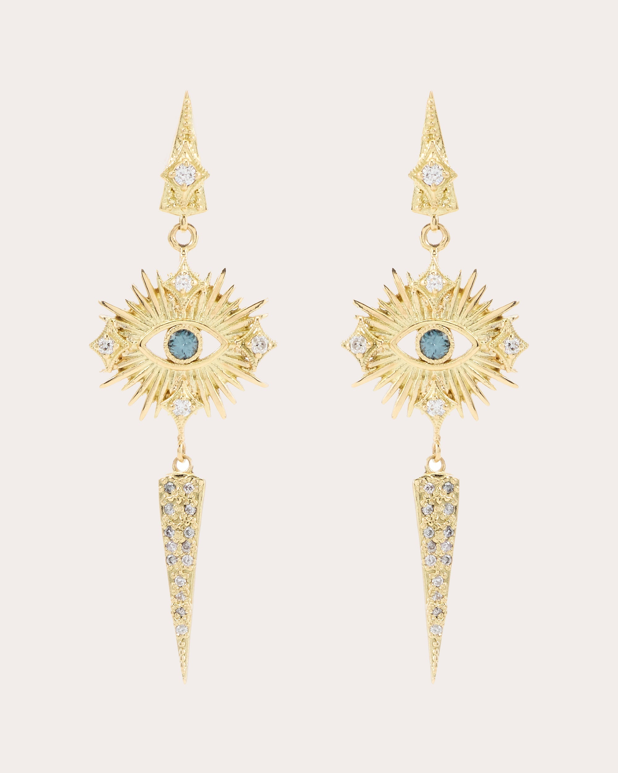 Eye 18K Gold Spinel and Diamond Earrings