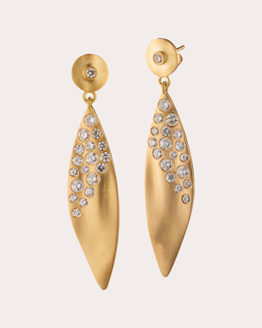 Fairy Dust 18K Gold Diamond Wing Earrings