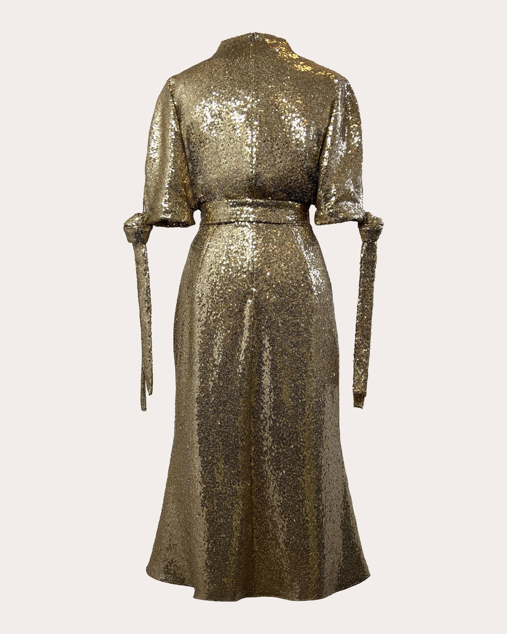 Pedernal Belted Sequined Midi Dress