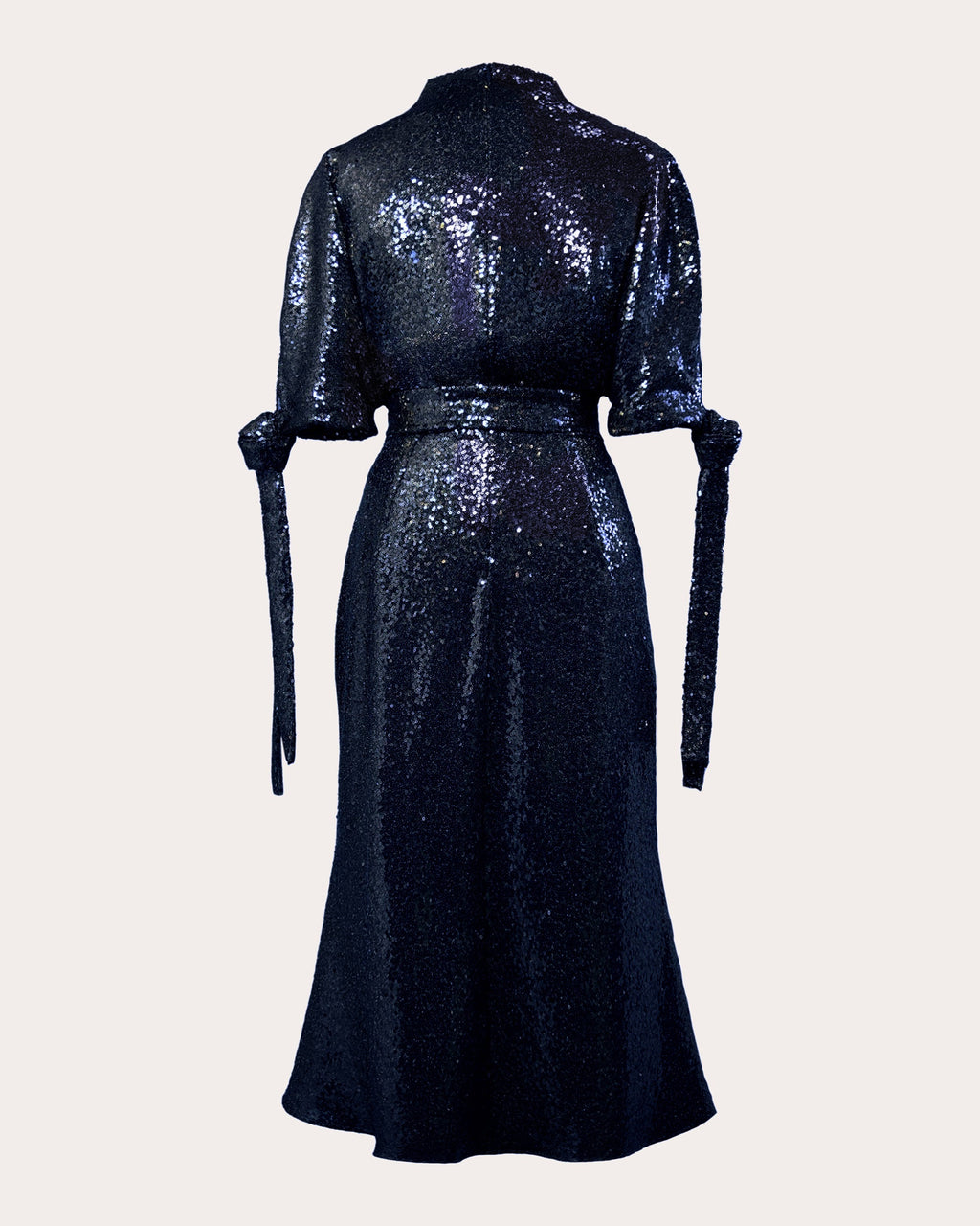 Pedernal Belted Sequined Midi Dress