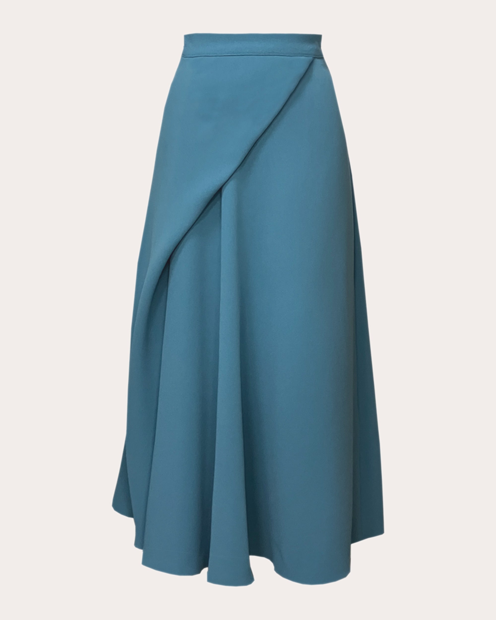Fatale Draped Georgette Midi Skirt
