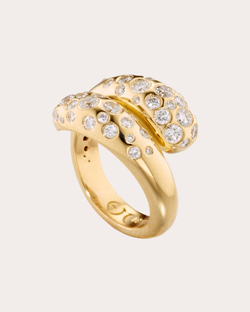 Fairy Dust 18K Gold Diamond Bypass Ring