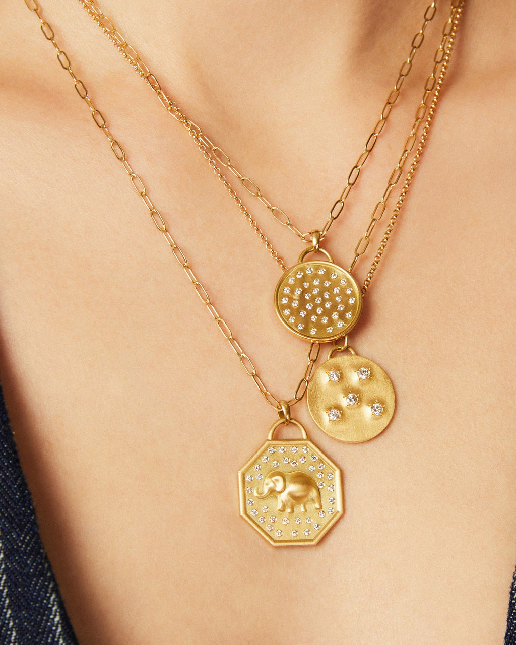 Circle of 5ths 18K Gold Diamond Pendant Necklace