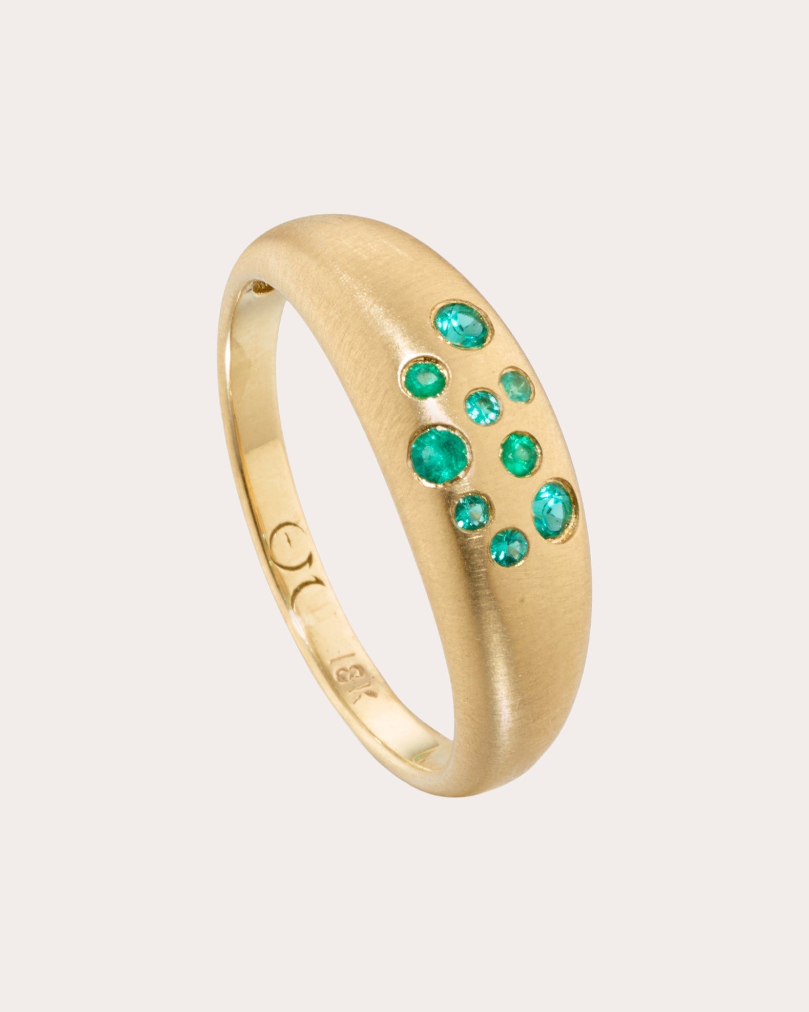 Fairy Dust 18K Gold Emerald Ring