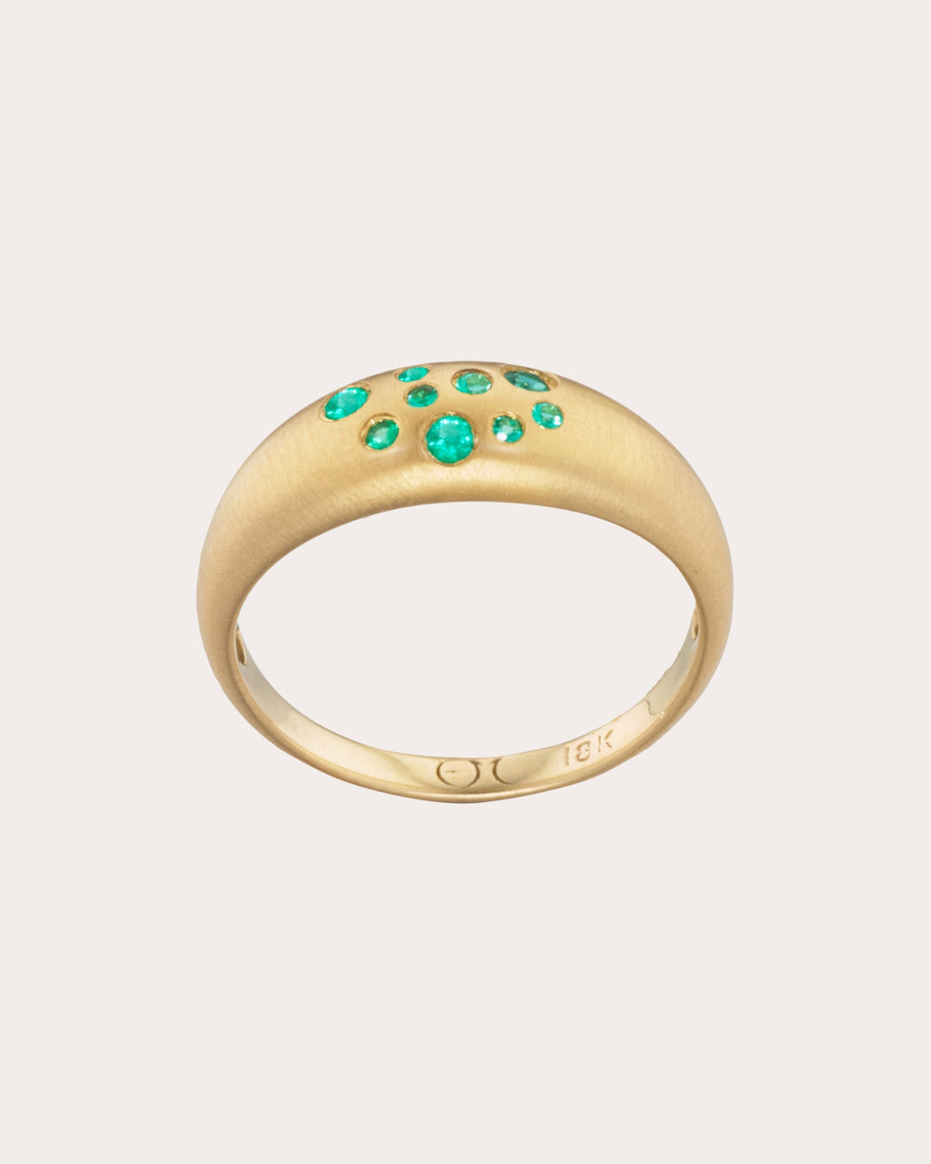 Fairy Dust 18K Gold Emerald Ring