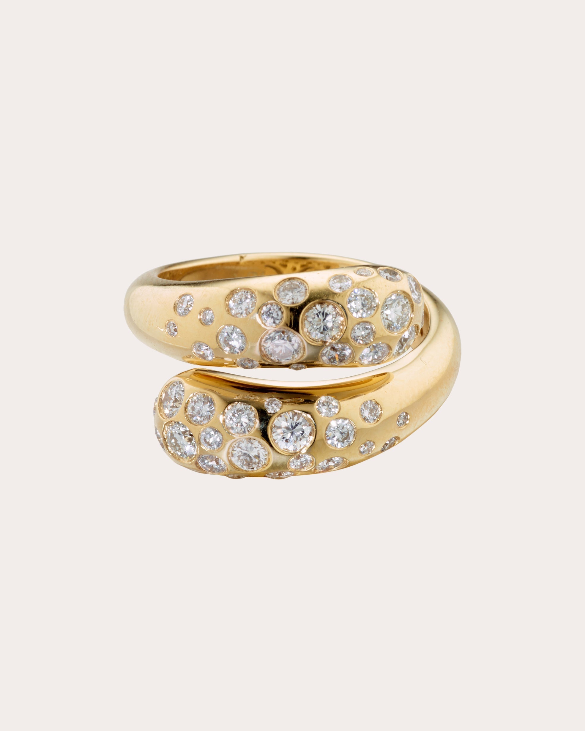 Fairy Dust 18K Gold Diamond Bypass Ring