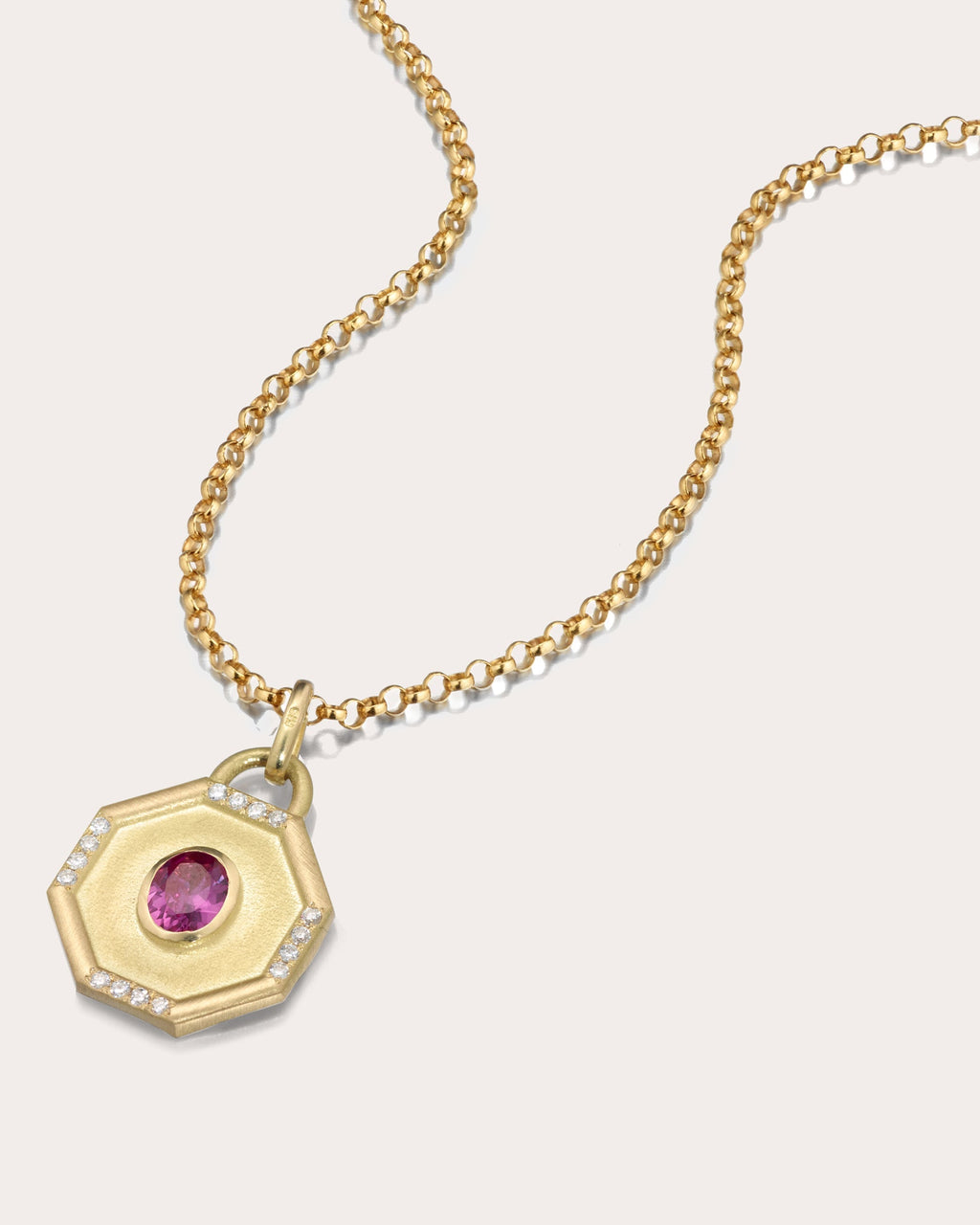 Fairy Dust 18K Gold Tourmaline and Diamond Pendant Necklace