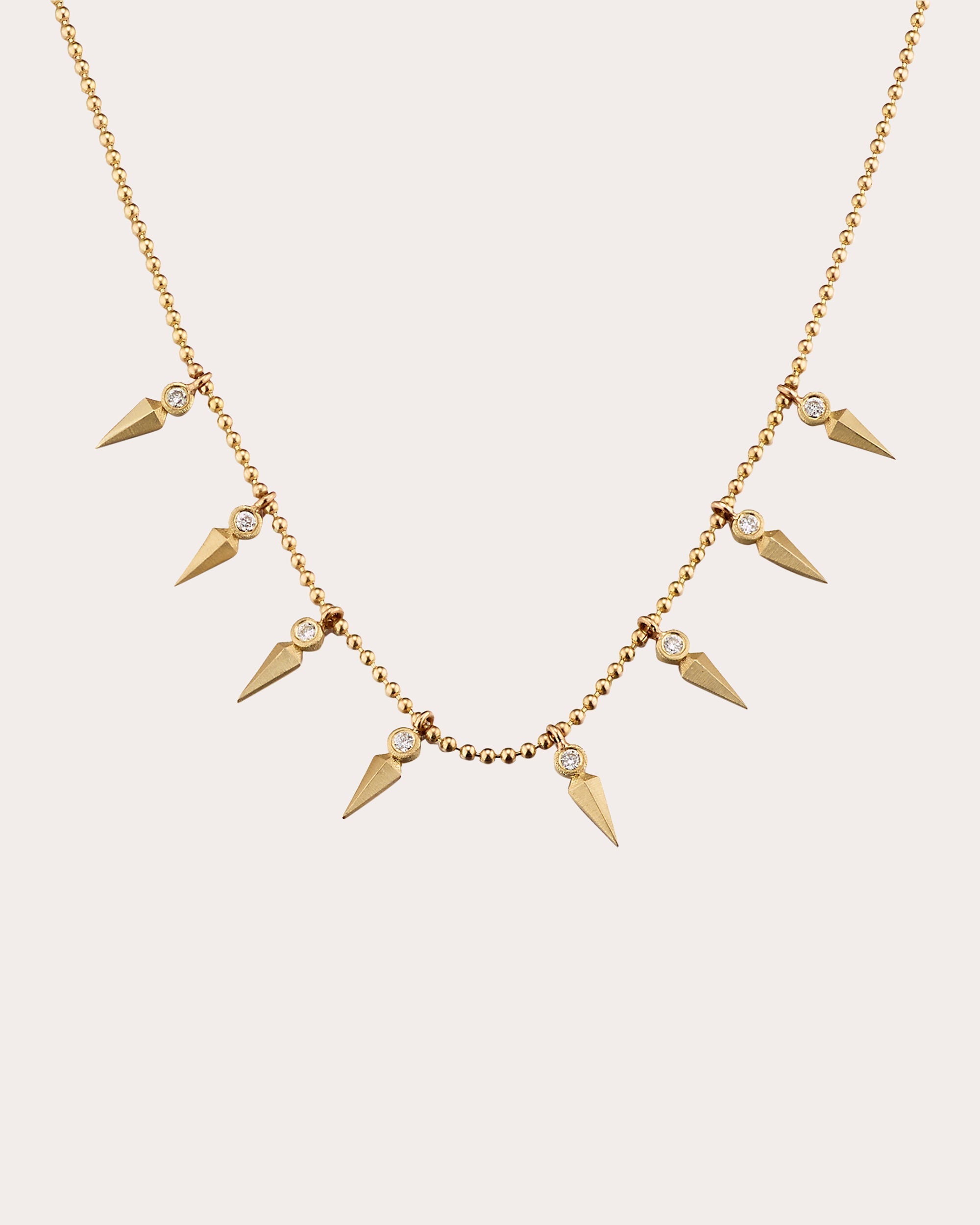 Dagger 18K Gold Diamond Necklace