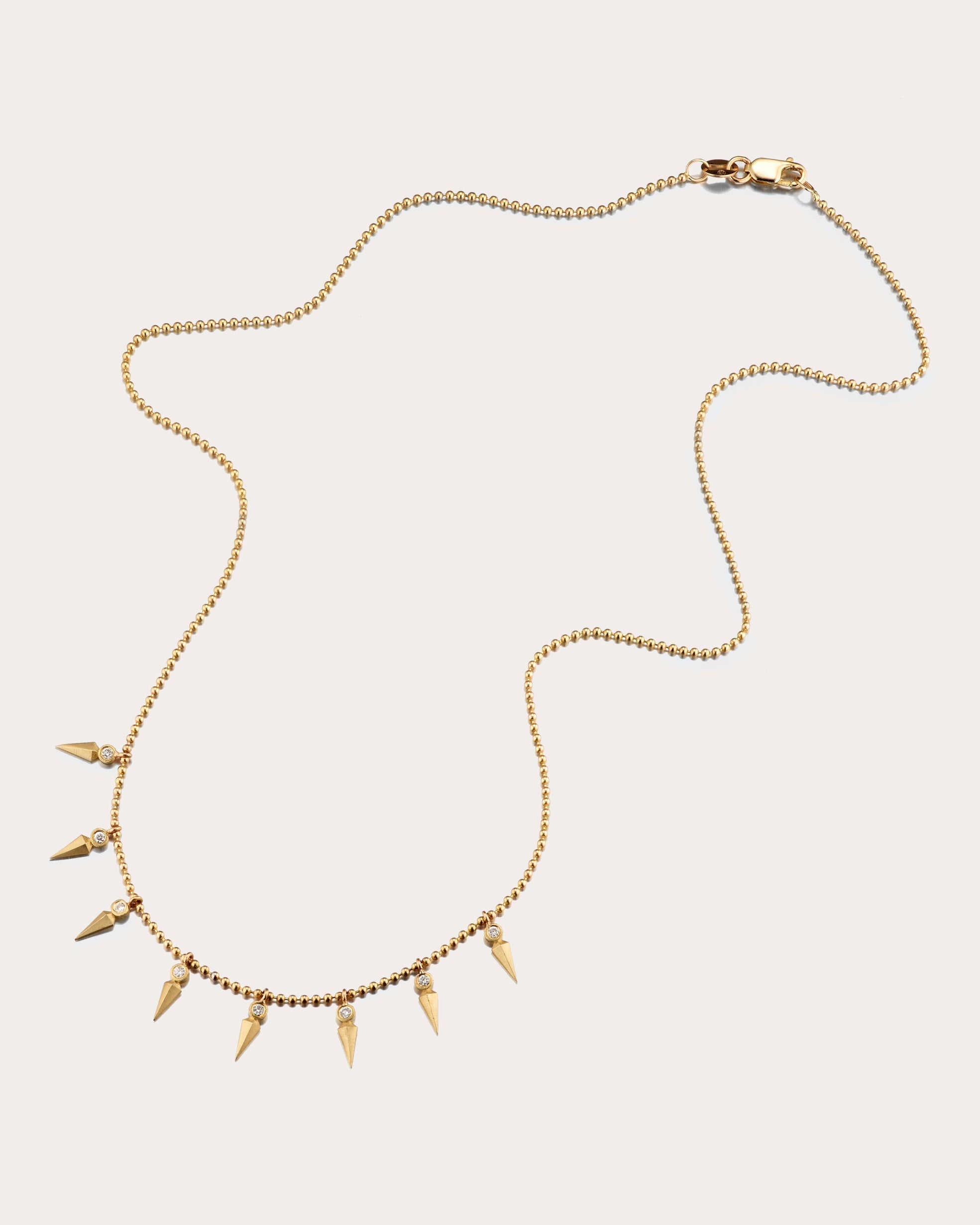 Dagger 18K Gold Diamond Necklace