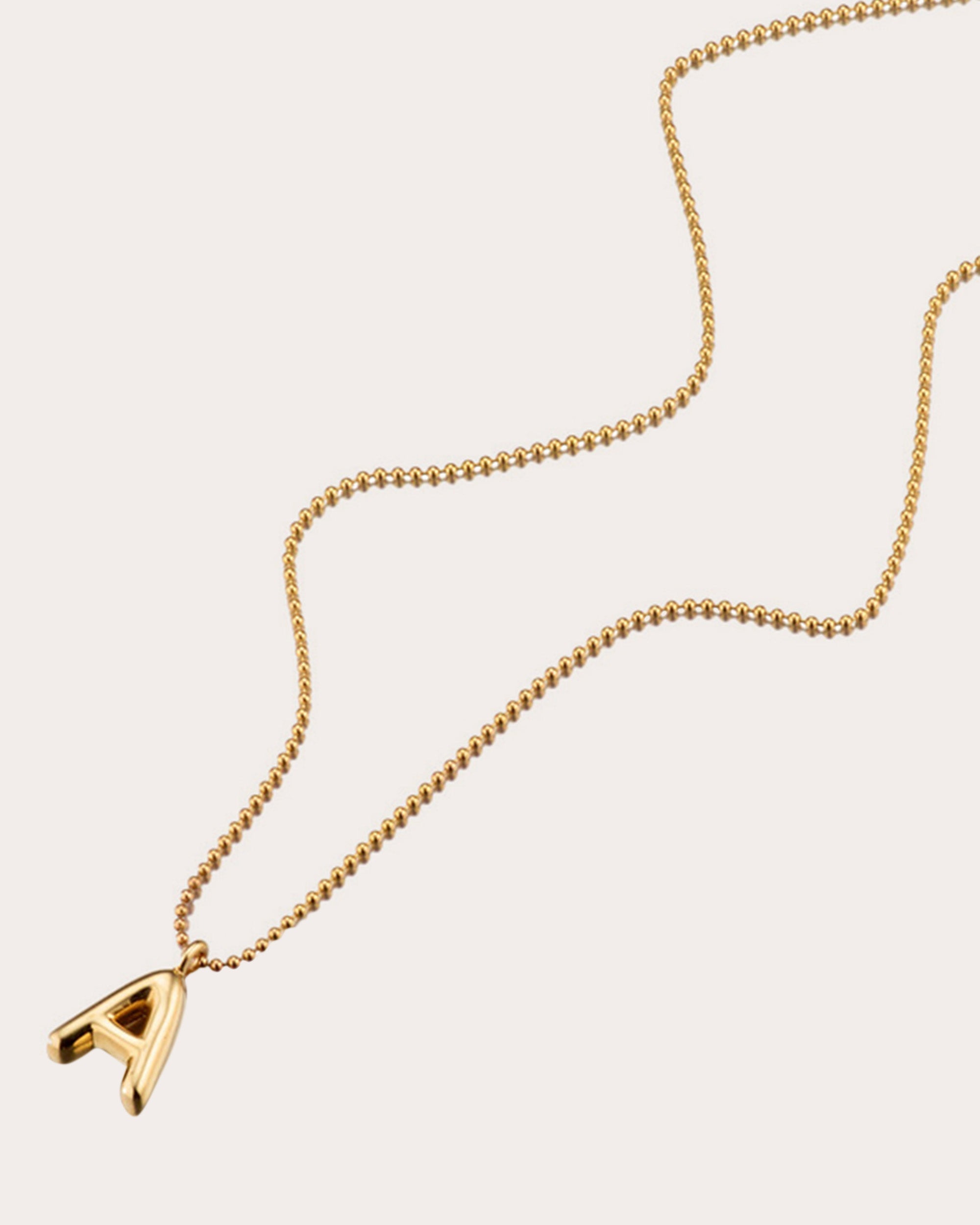 Initial 14K Gold Charm Necklace