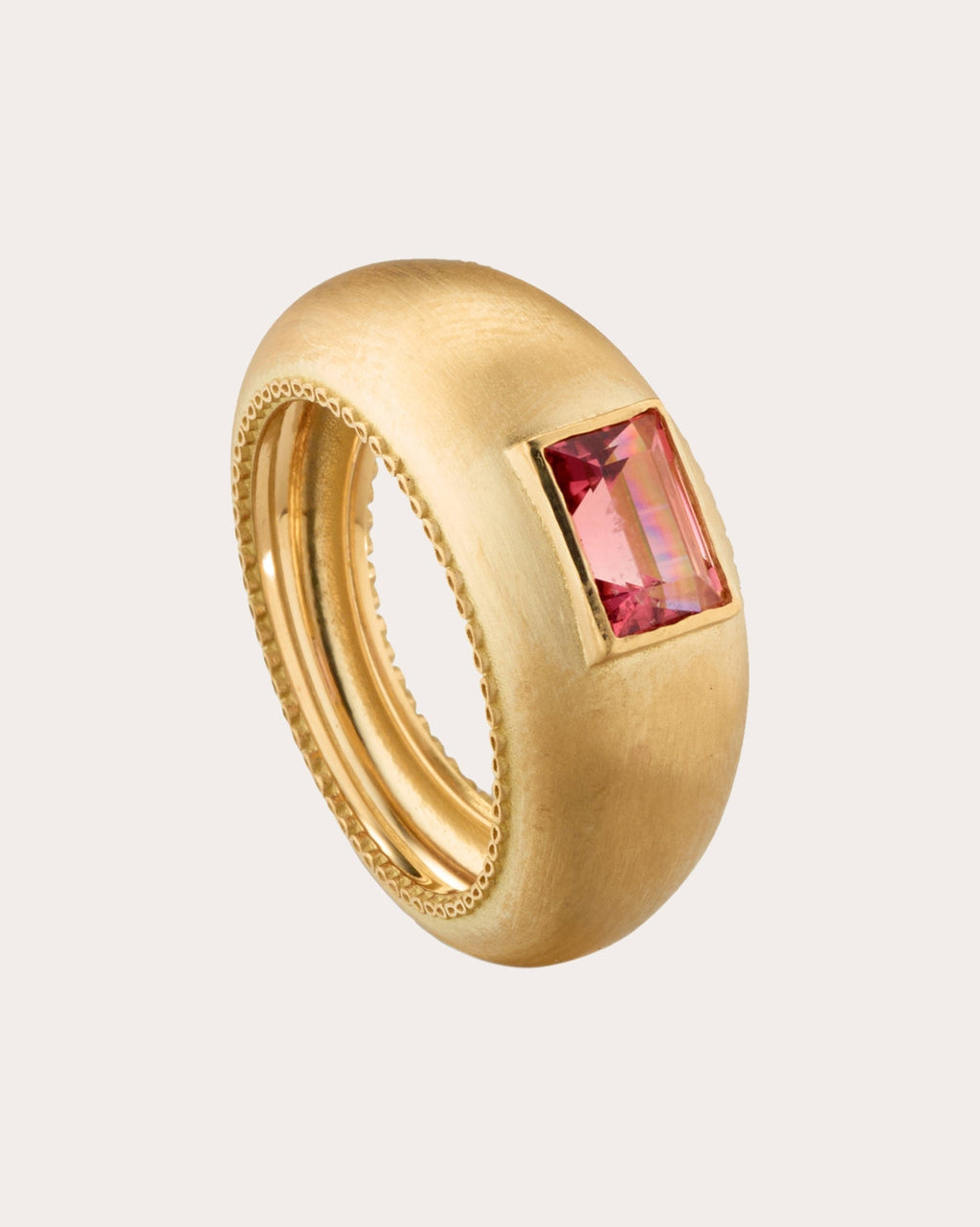 Infinity 18K Gold Tourmaline Bubble Ring