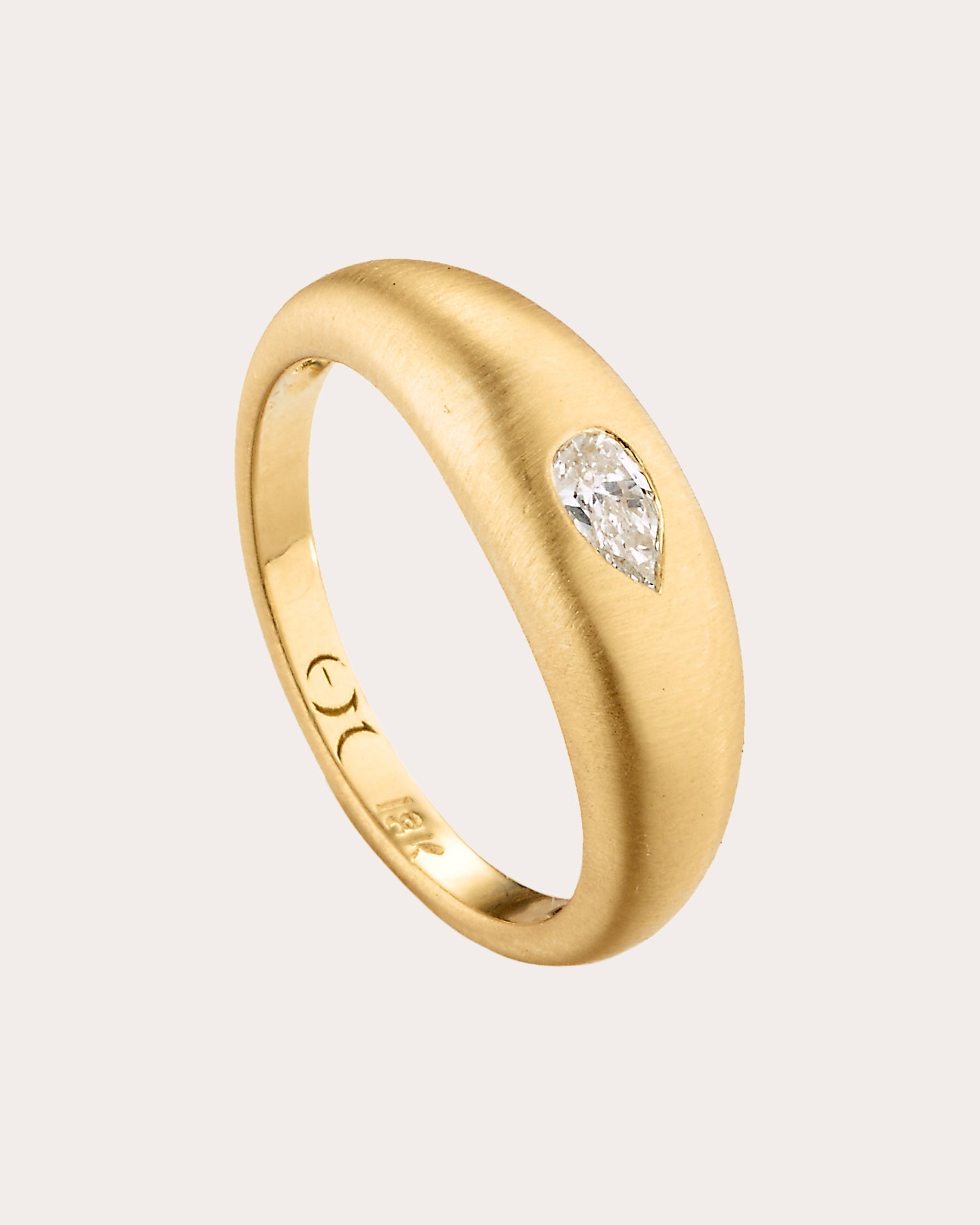 Fairy Dust 18K Gold Diamond Teardrop Ring