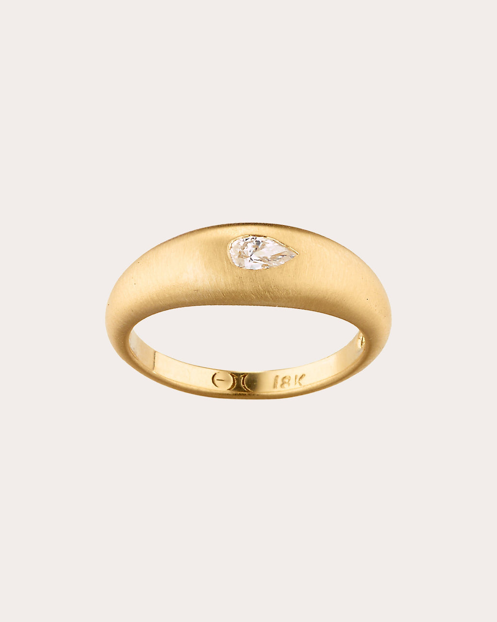 Fairy Dust 18K Gold Diamond Teardrop Ring