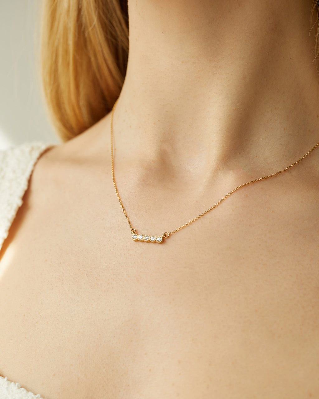 Circle of 5ths 18K Gold Diamond Pendant Necklace