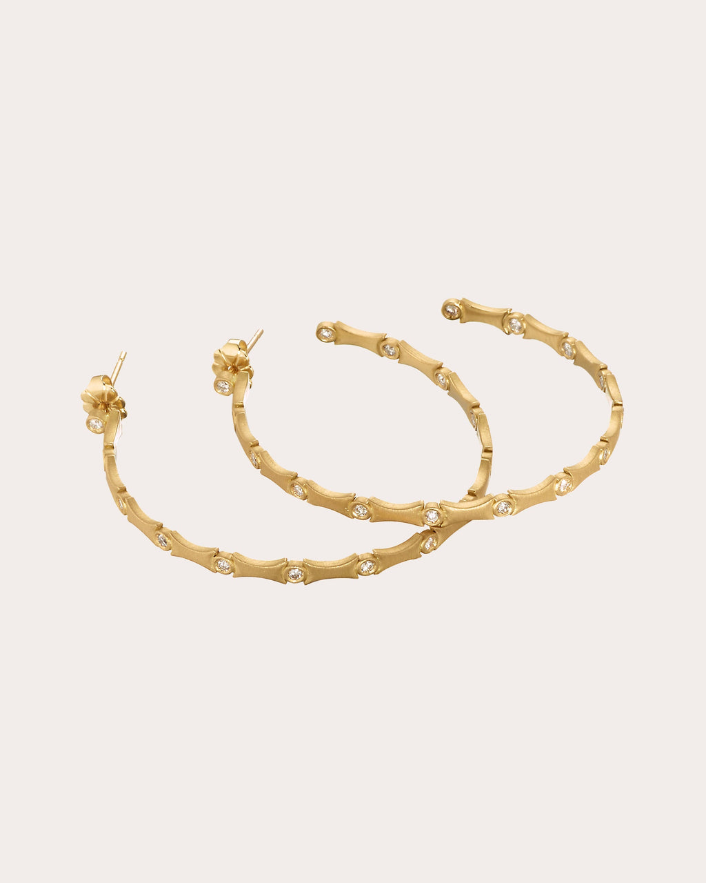 Stability 18K Gold Diamond Hoop Earrings